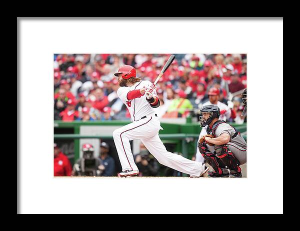 National League Baseball Framed Print featuring the photograph Jayson Werth by Mitchell Layton