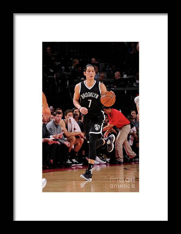 Nba Pro Basketball Framed Print featuring the photograph Jeremy Lin by Bill Baptist