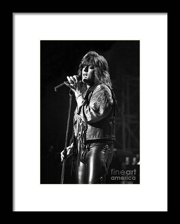 Lead Singer Framed Print featuring the photograph Joe Lynn Turner - Deep Purple #1 by Concert Photos