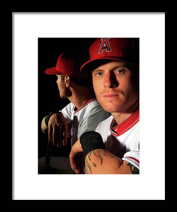 Media Day Framed Print featuring the photograph Josh Hamilton by Jamie Squire