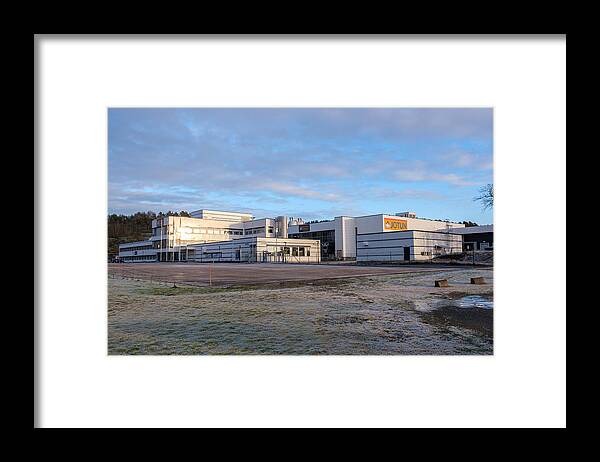 Norway Framed Print featuring the photograph Jotun paint main factory in Sandefjord Norway #1 by Finn Bjurvoll Hansen