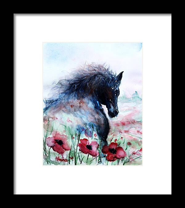 Watercolor Framed Print featuring the painting joy #2 by Vesna Martinjak