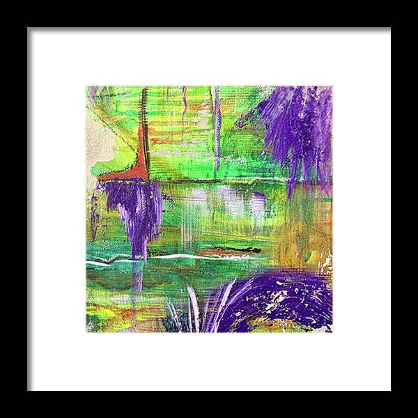 Abstract Framed Print featuring the mixed media Justin #1 by Laura Jaffe