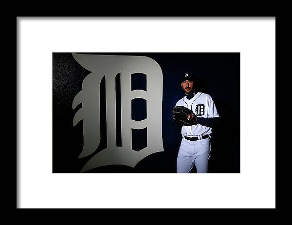 Media Day Framed Print featuring the photograph Justin Verlander #1 by Kevin C. Cox