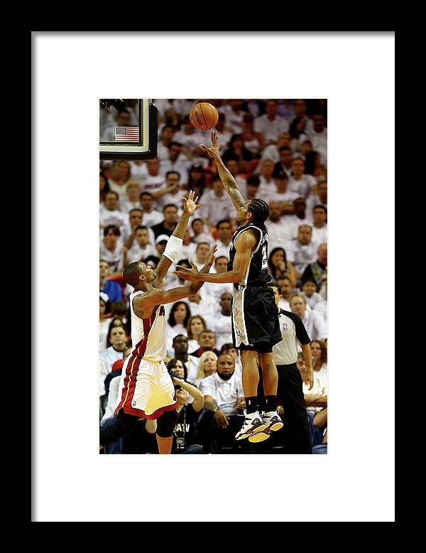 Playoffs Framed Print featuring the photograph Kawhi Leonard and Chris Bosh by Andy Lyons