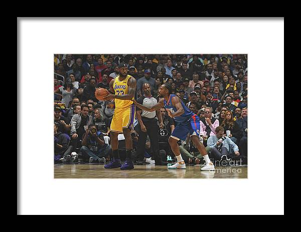 Nba Pro Basketball Framed Print featuring the photograph Kawhi Leonard and Lebron James by Andrew D. Bernstein