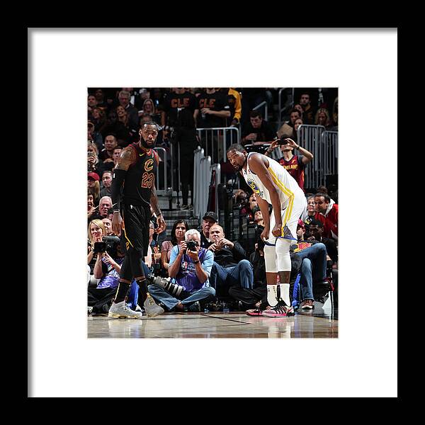 Playoffs Framed Print featuring the photograph Kevin Durant and Lebron James by Nathaniel S. Butler