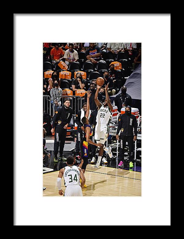 Khris Middleton Framed Print featuring the photograph Khris Middleton by Barry Gossage