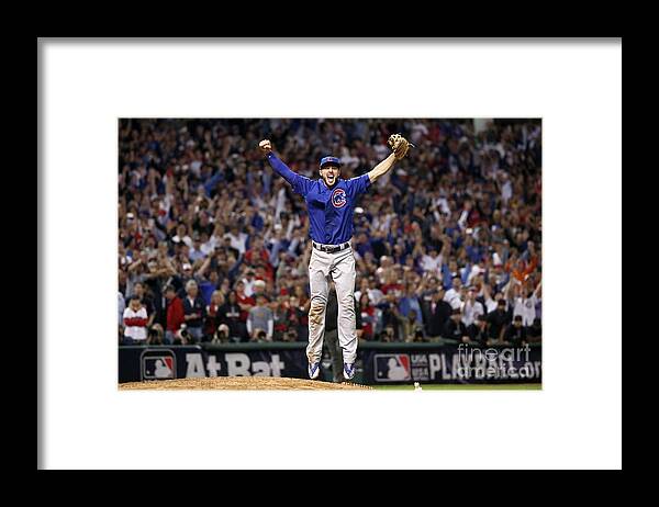 People Framed Print featuring the photograph Kris Bryant #1 by Ezra Shaw