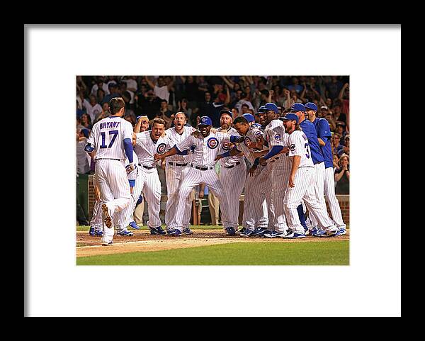 People Framed Print featuring the photograph Kris Bryant by Jonathan Daniel