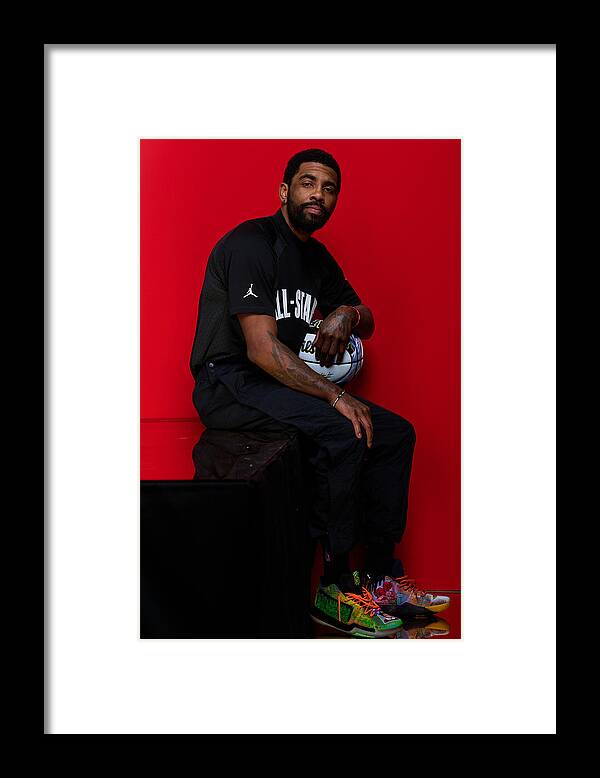 Kyrie Irving Framed Print featuring the photograph Kyrie Irving and Lebron James by Jennifer Pottheiser