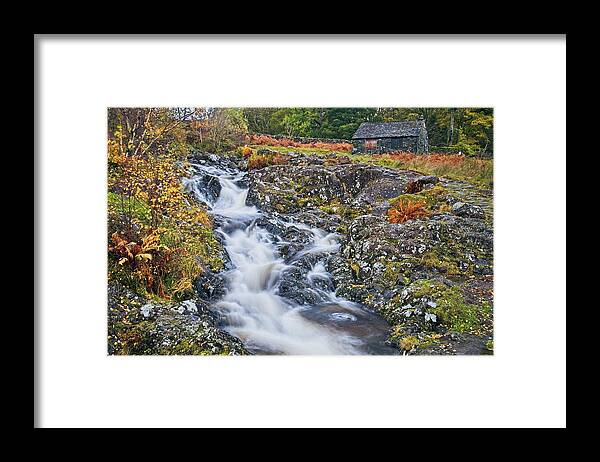Ashness Bridge Framed Print featuring the photograph Lake District Waterfall #1 by Martyn Arnold