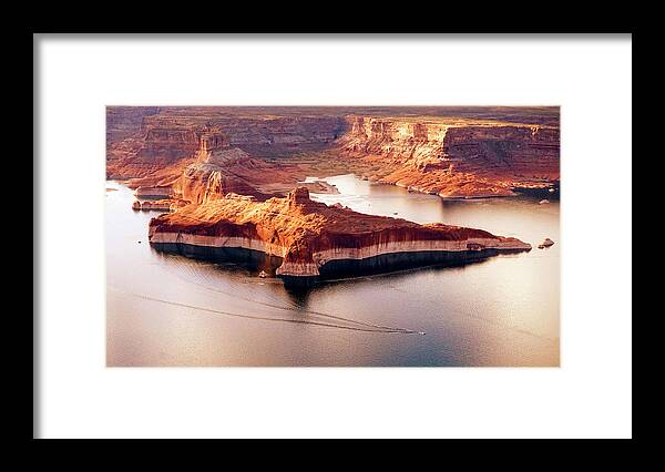 Lake Powell Framed Print featuring the photograph Lake Powell from the Air #1 by Rick Wilking