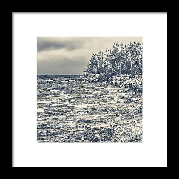 Presque Isle Framed Print featuring the photograph Lake Superior by Phil Perkins