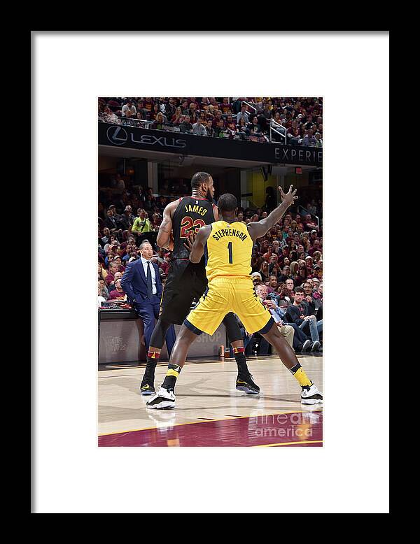 Playoffs Framed Print featuring the photograph Lance Stephenson and Lebron James by David Liam Kyle