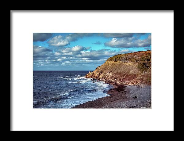 Atlantic Framed Print featuring the digital art Late in the Day in Cheticamp #1 by Ken Morris
