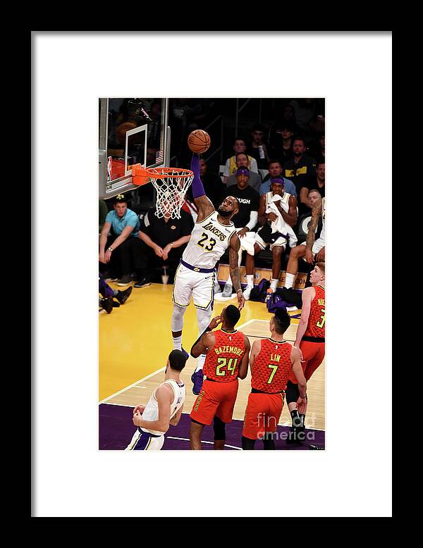 Nba Pro Basketball Framed Print featuring the photograph Lebron James by Adam Pantozzi