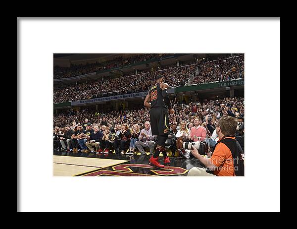 Playoffs Framed Print featuring the photograph Lebron James by Jeff Haynes
