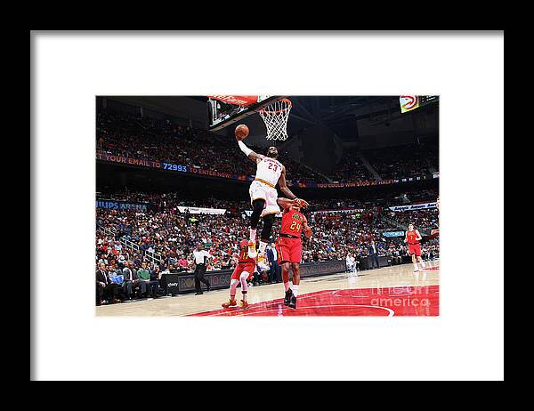 Atlanta Framed Print featuring the photograph Lebron James by Kevin Liles