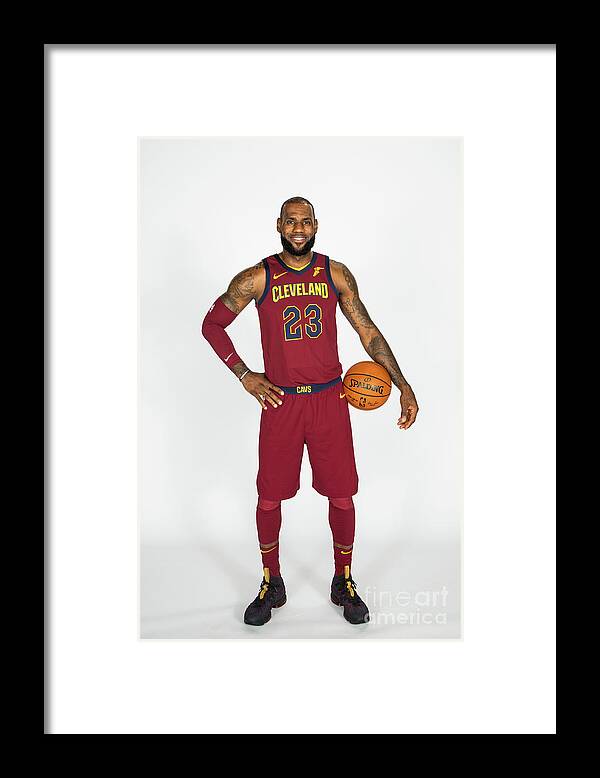 Media Day Framed Print featuring the photograph Lebron James by Michael J. Lebrecht Ii