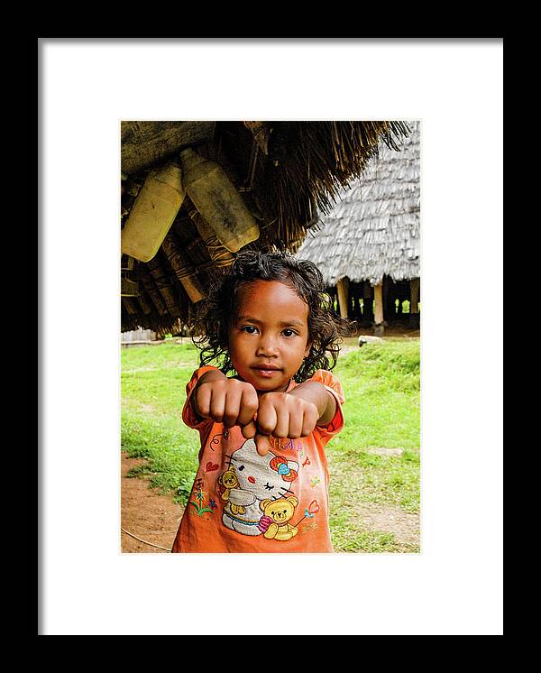 Wae Rebo Framed Print featuring the photograph Child's Play - Wae Rebo Village. Flores, Indonesia by Earth And Spirit