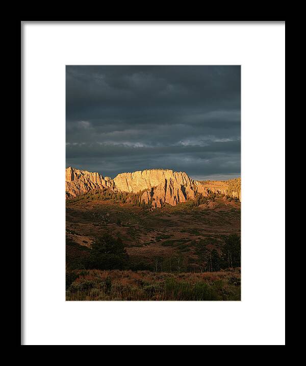 Mountain Framed Print featuring the photograph Light on the mountains by Go and Flow Photos