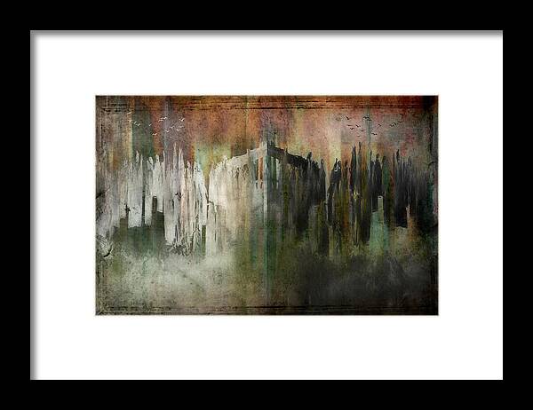 Digital Art Framed Print featuring the photograph Lines #1 by Cheryl Day