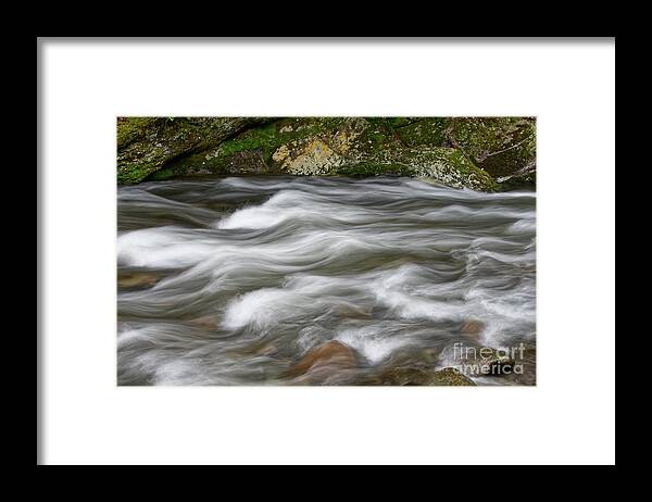 Smoky Mountains Framed Print featuring the photograph Little River Rapids 3 #1 by Phil Perkins