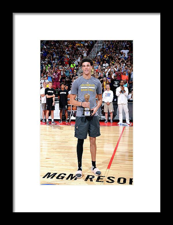Nba Pro Basketball Framed Print featuring the photograph Lonzo Ball by David Dow
