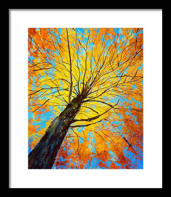 Tree Framed Print featuring the painting Looking Up by Julia S Powell