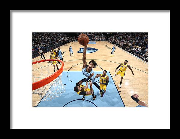 Ja Morant Framed Print featuring the photograph Los Angeles Lakers v Memphis Grizzlies by Joe Murphy