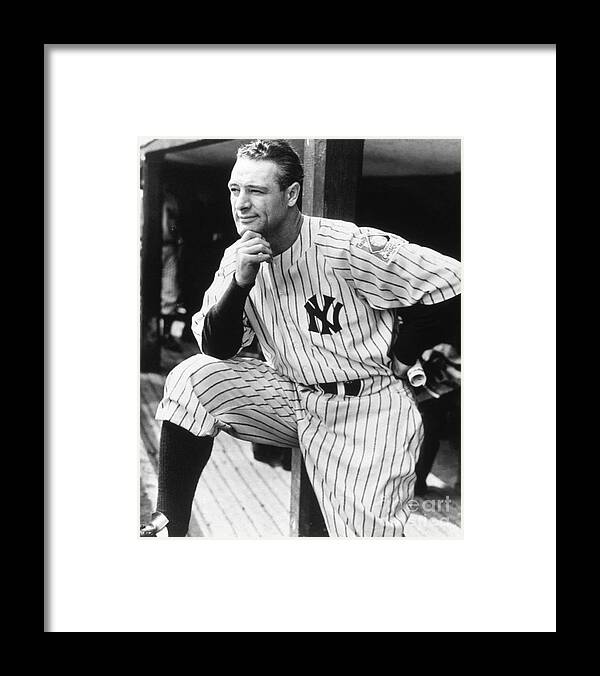 People Framed Print featuring the photograph Lou Gehrig by National Baseball Hall Of Fame Library