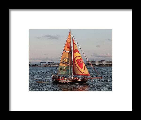 Sailboat Framed Print featuring the photograph Love #2 by Robert Nickologianis