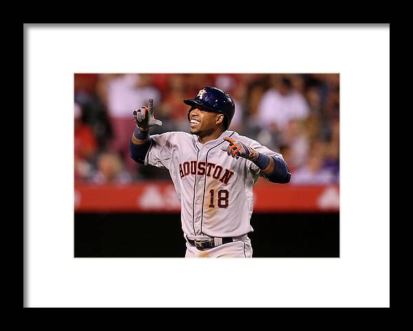 People Framed Print featuring the photograph Luis Valbuena by Stephen Dunn