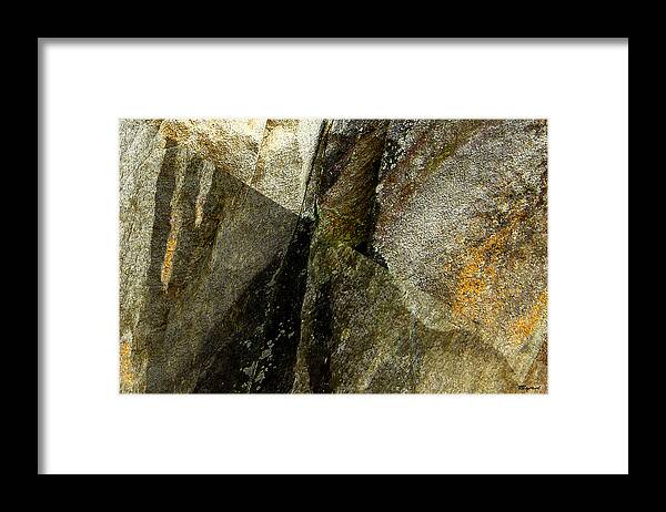 Rock Abstract Framed Print featuring the photograph Machu Picchu Rock Abstract I #1 by Christopher Byrd