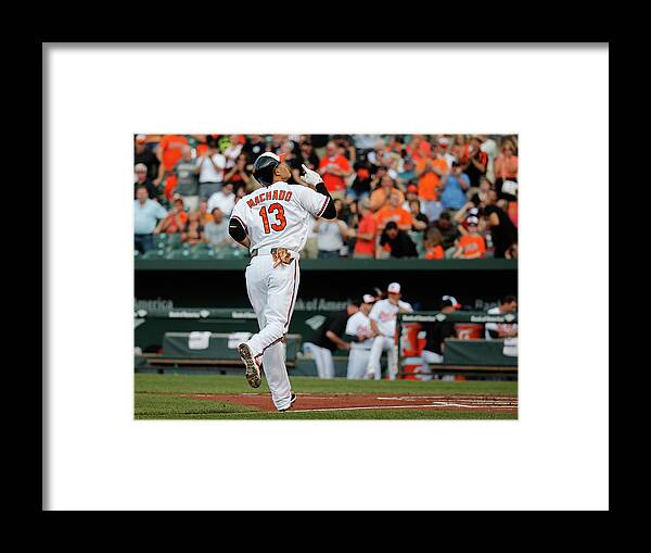People Framed Print featuring the photograph Manny Machado by Rob Carr