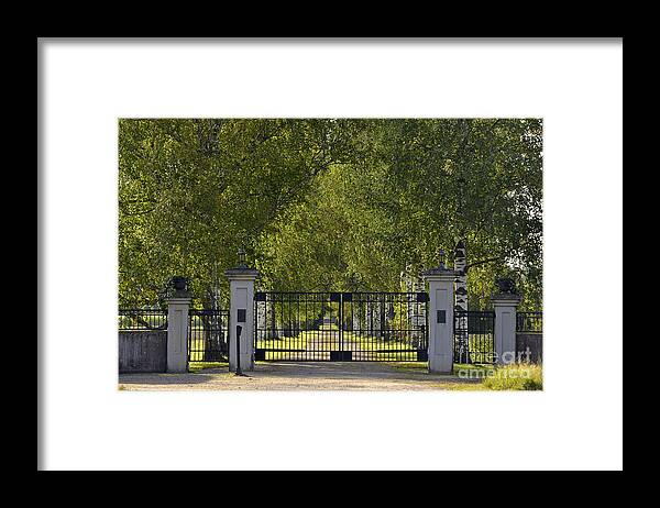 Wrought Iron Framed Print featuring the photograph Manor gate #1 by Esko Lindell