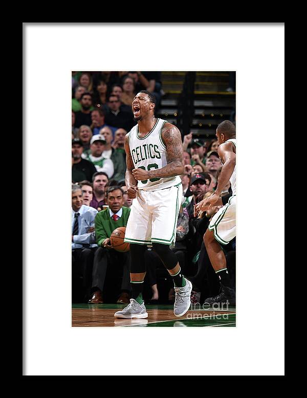 Nba Pro Basketball Framed Print featuring the photograph Marcus Smart by Brian Babineau
