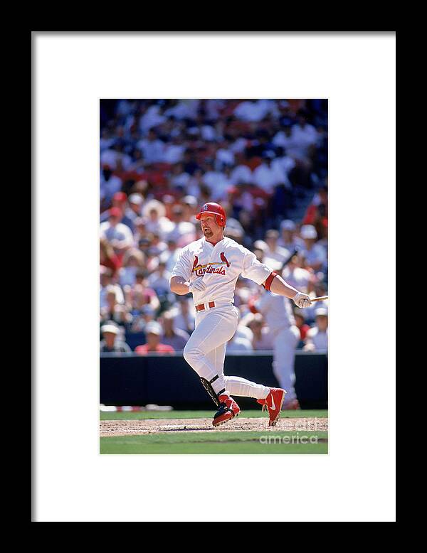 St. Louis Cardinals Framed Print featuring the photograph Mark Mcgwire by Rich Pilling