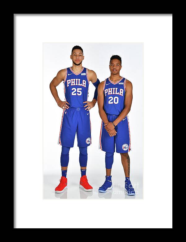 Media Day Framed Print featuring the photograph Markelle Fultz and Ben Simmons by Jesse D. Garrabrant
