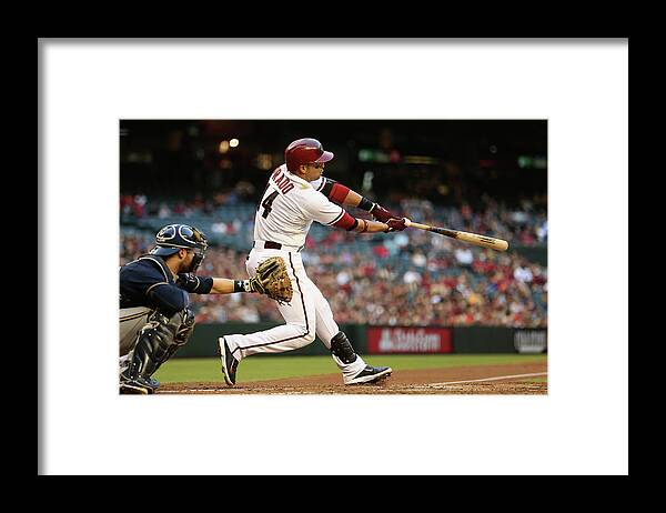 National League Baseball Framed Print featuring the photograph Martin Prado by Christian Petersen