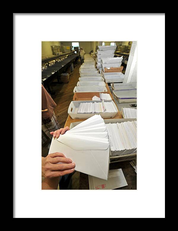 Working Framed Print featuring the photograph Mass Mail Operation #1 by Dlewis33