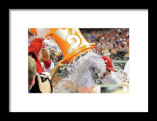 People Framed Print featuring the photograph Max Scherzer by Greg Fiume