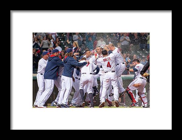 American League Baseball Framed Print featuring the photograph Michael Brantley by Jason Miller