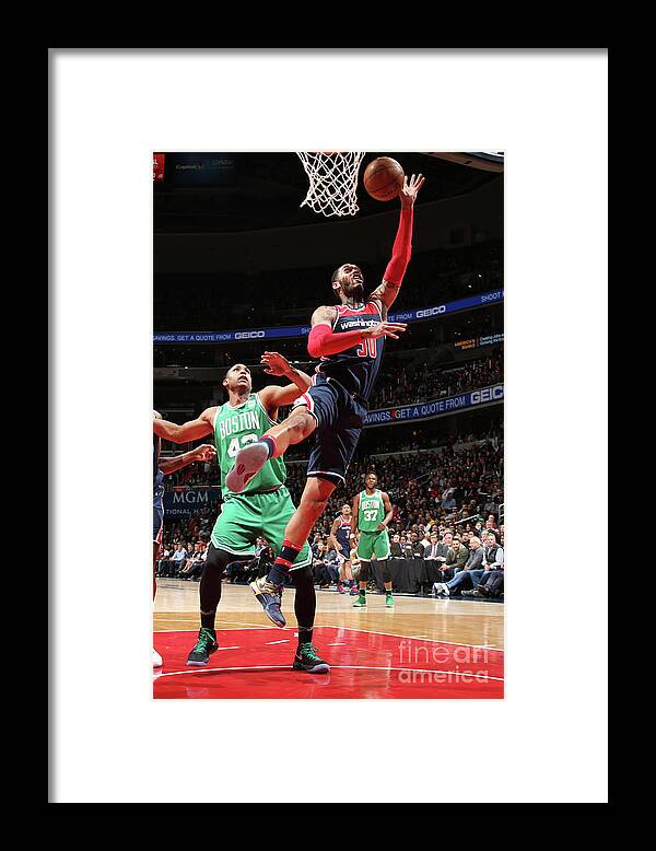 Nba Pro Basketball Framed Print featuring the photograph Mike Scott by Ned Dishman