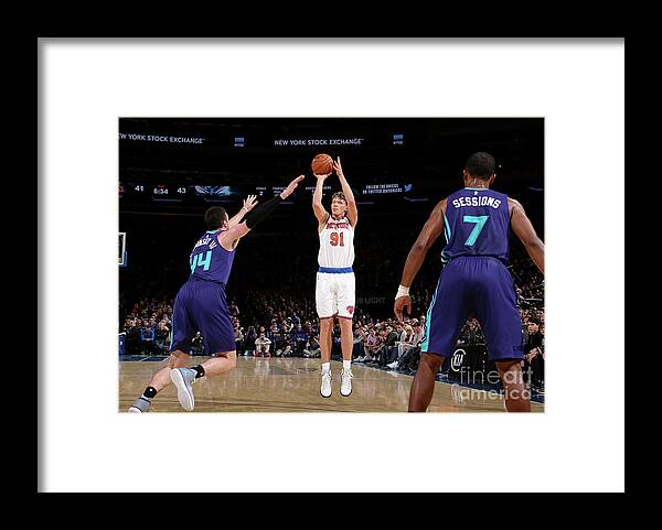 Nba Pro Basketball Framed Print featuring the photograph Mindaugas Kuzminskas by Nathaniel S. Butler