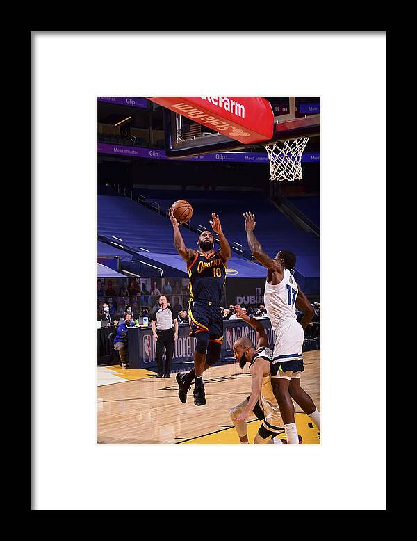San Francisco Framed Print featuring the photograph Minnesota Timberwolves v Golden State Warriors by Noah Graham