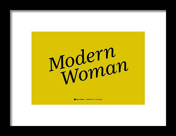 Usa Today Framed Print featuring the digital art Modern Woman Black by Gannett Co