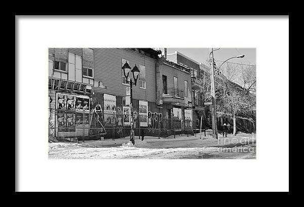 Montreal Framed Print featuring the photograph Montreal Street Photo #1 by Reb Frost