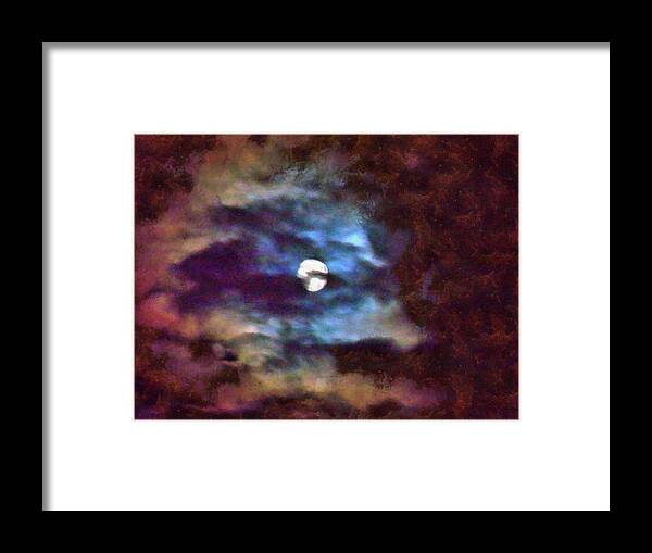 Moon Framed Print featuring the mixed media Moonscape by Christopher Reed